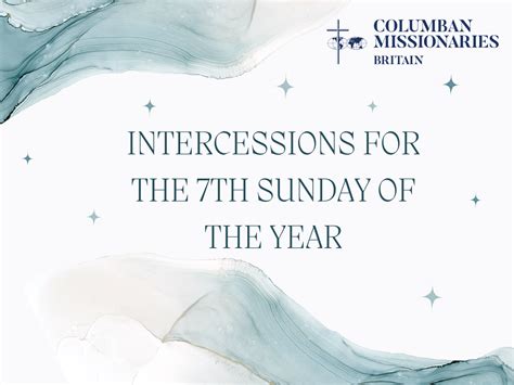 intercessions for sunday 7th january 2024